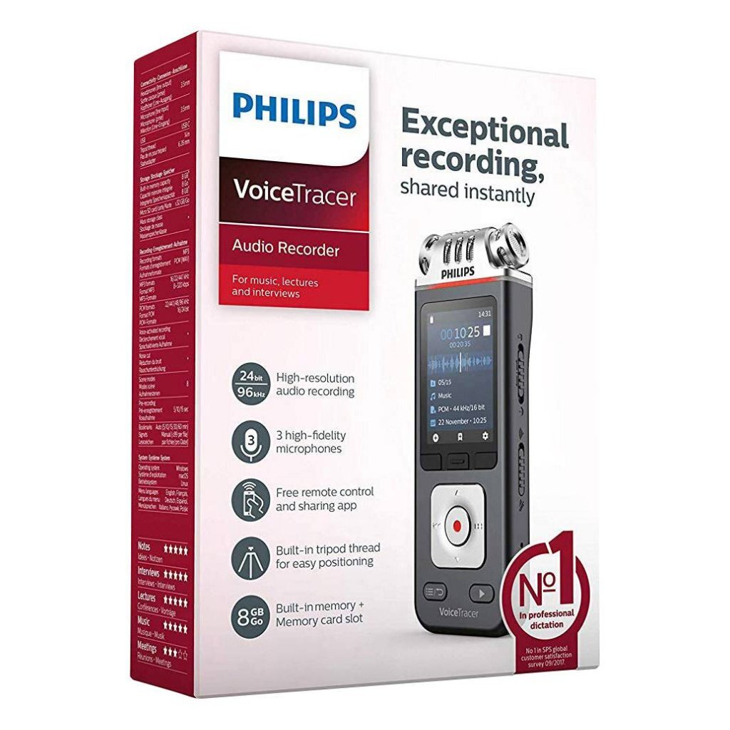 Philips DVT6110 VoiceTracer Audiorecorder Zwart/Zilver - Image 3
