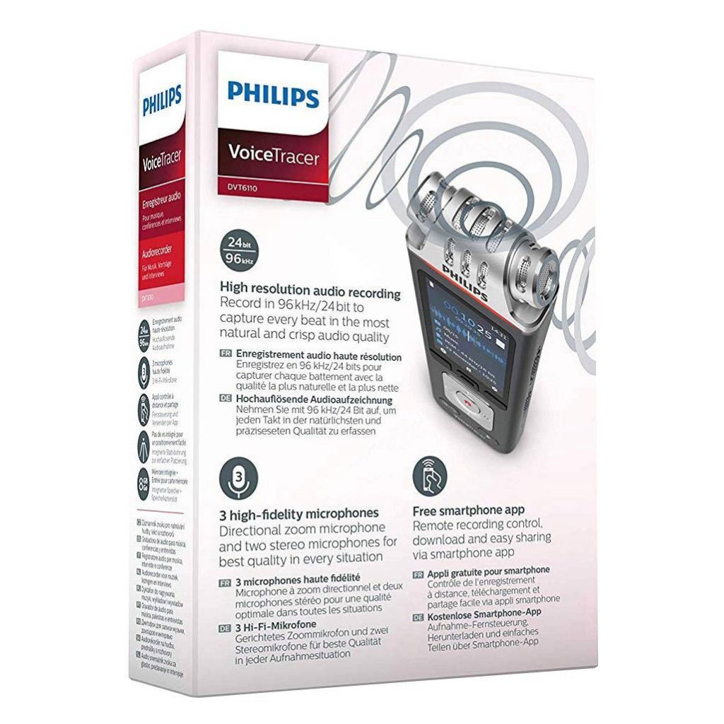 Philips DVT6110 VoiceTracer Audiorecorder Zwart/Zilver - Image 4