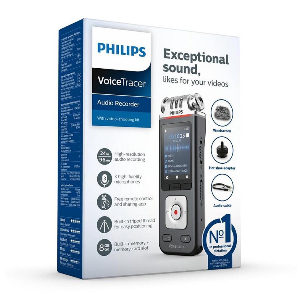 Philips DVT7110 VoiceTracer Audiorecorder Antraciet/Chroom - Image 4