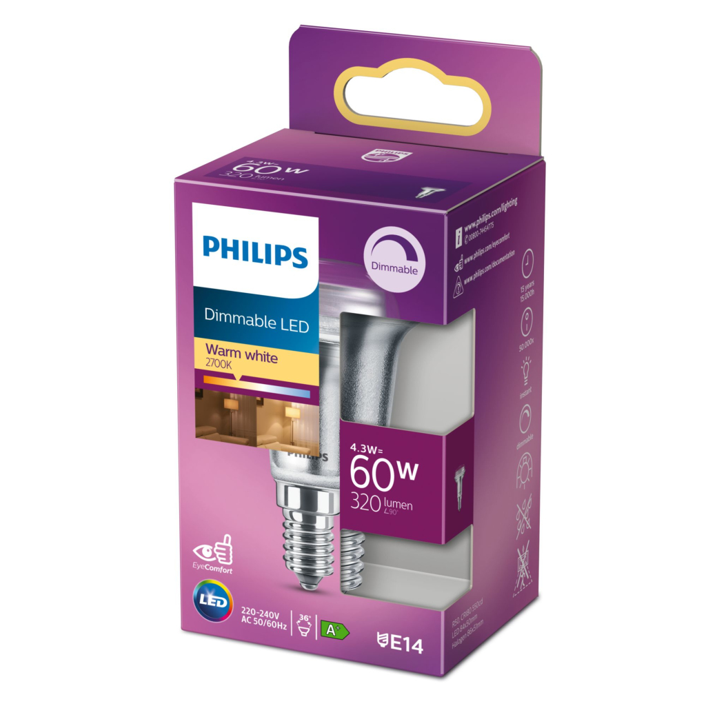 Philips Dimbaar LED Reflectorlamp 60W E14 Warm Wit - Image 2