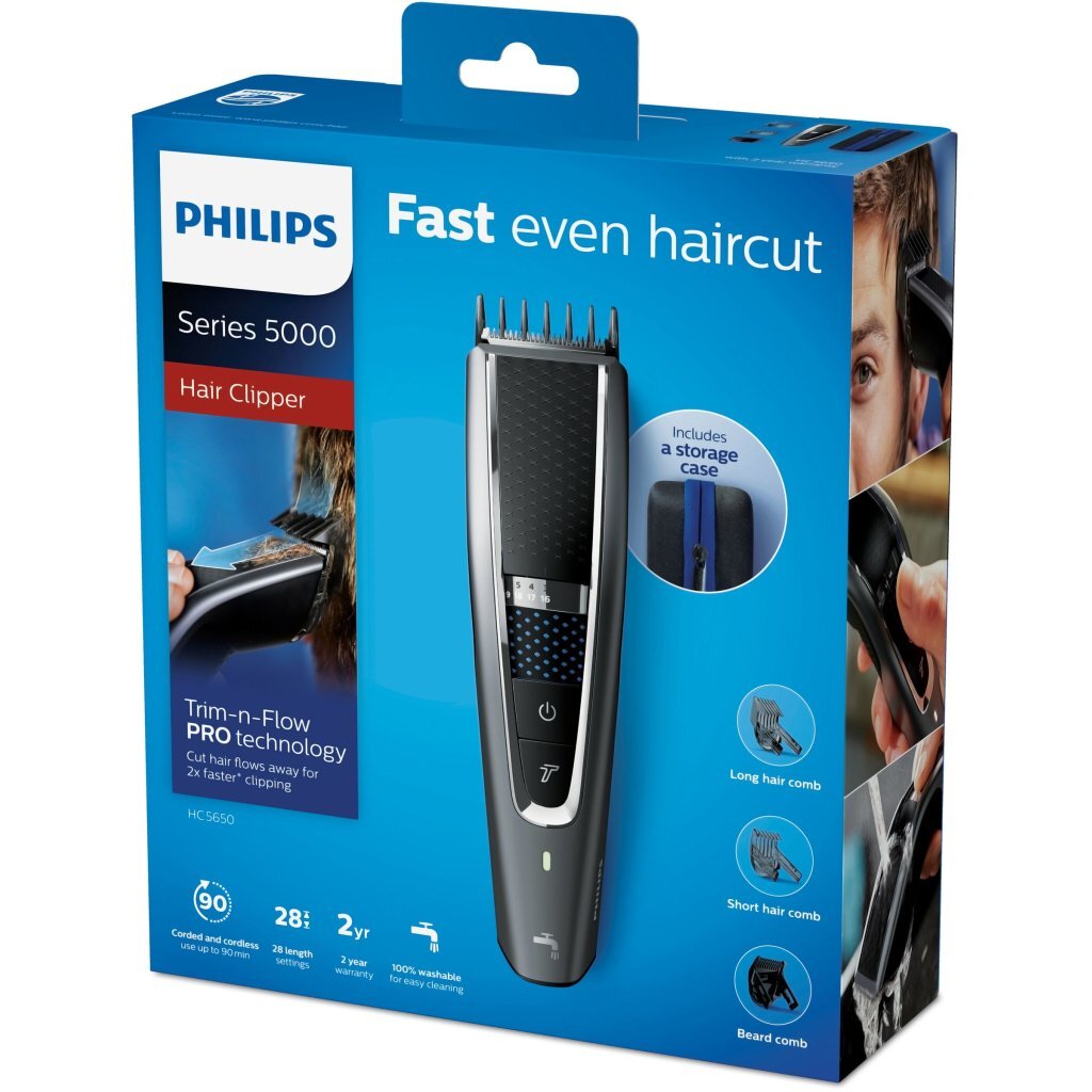 Philips HC5650/15 Series 5000 Trimmer Zwart/Zilver - Image 2