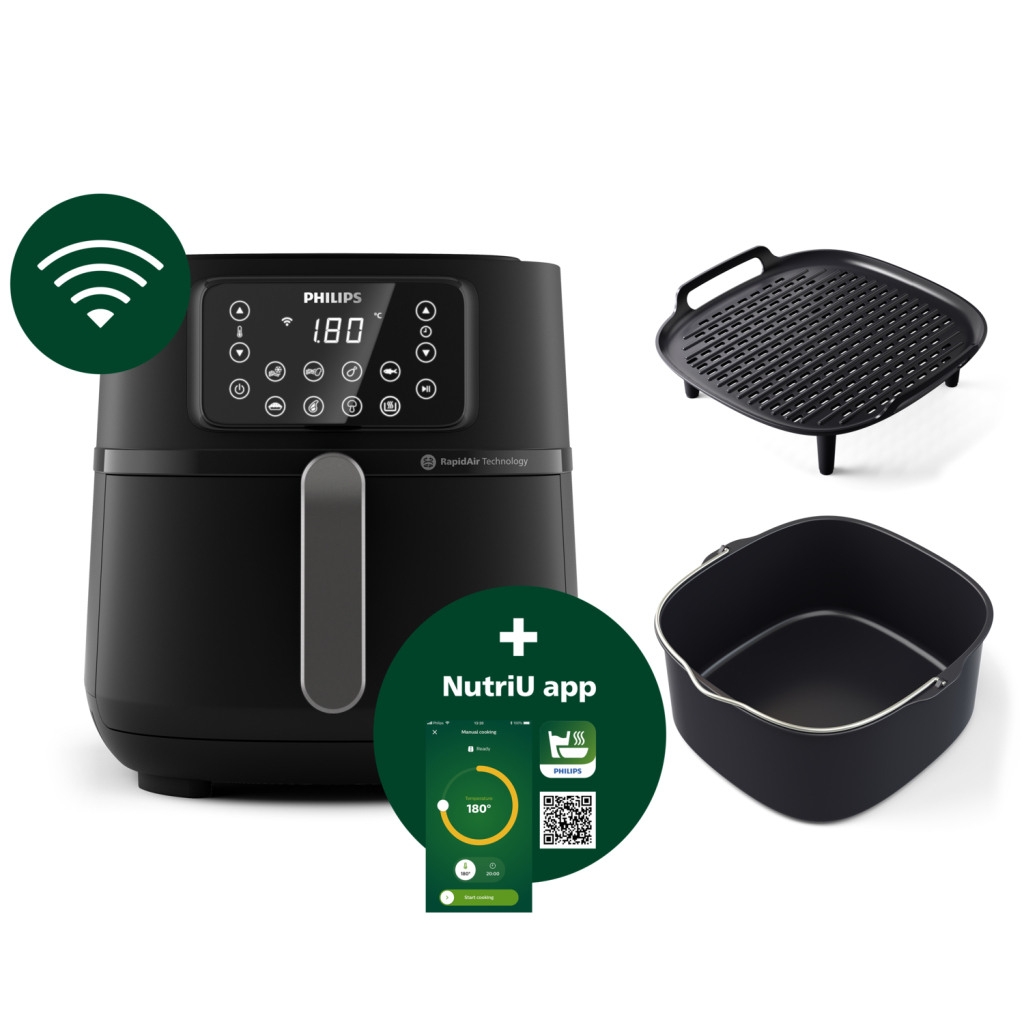 Philips HD9285/96 5000 Series Airfryer XXL 7.2L 2000W Zwart/Zilver - Image 2