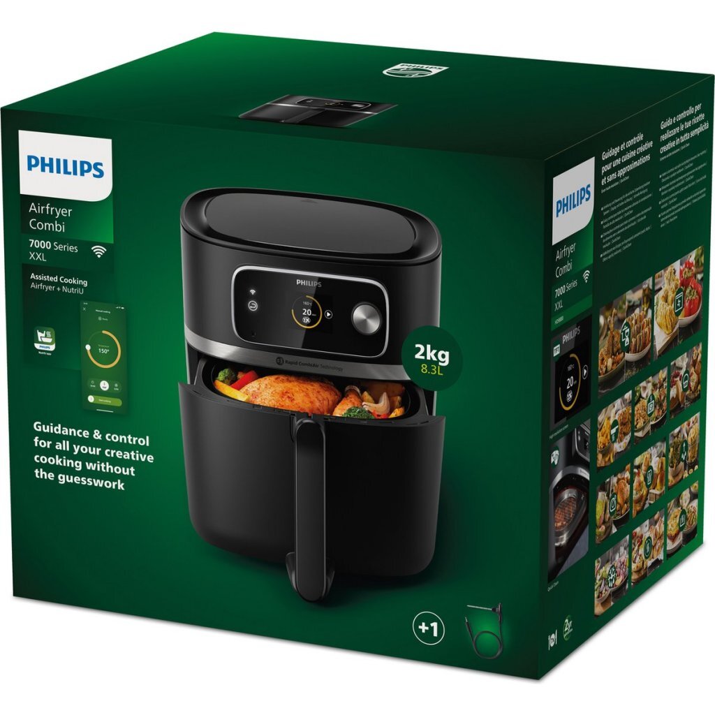 Philips HD9880/90 7000 Series Airfryer Combi Connected XXL 8.3L 2200W Zwart/RVS - Image 4