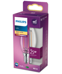 Alternative view of Philips LED Classic Kaarslamp 25W B35 E14 Warm Wit