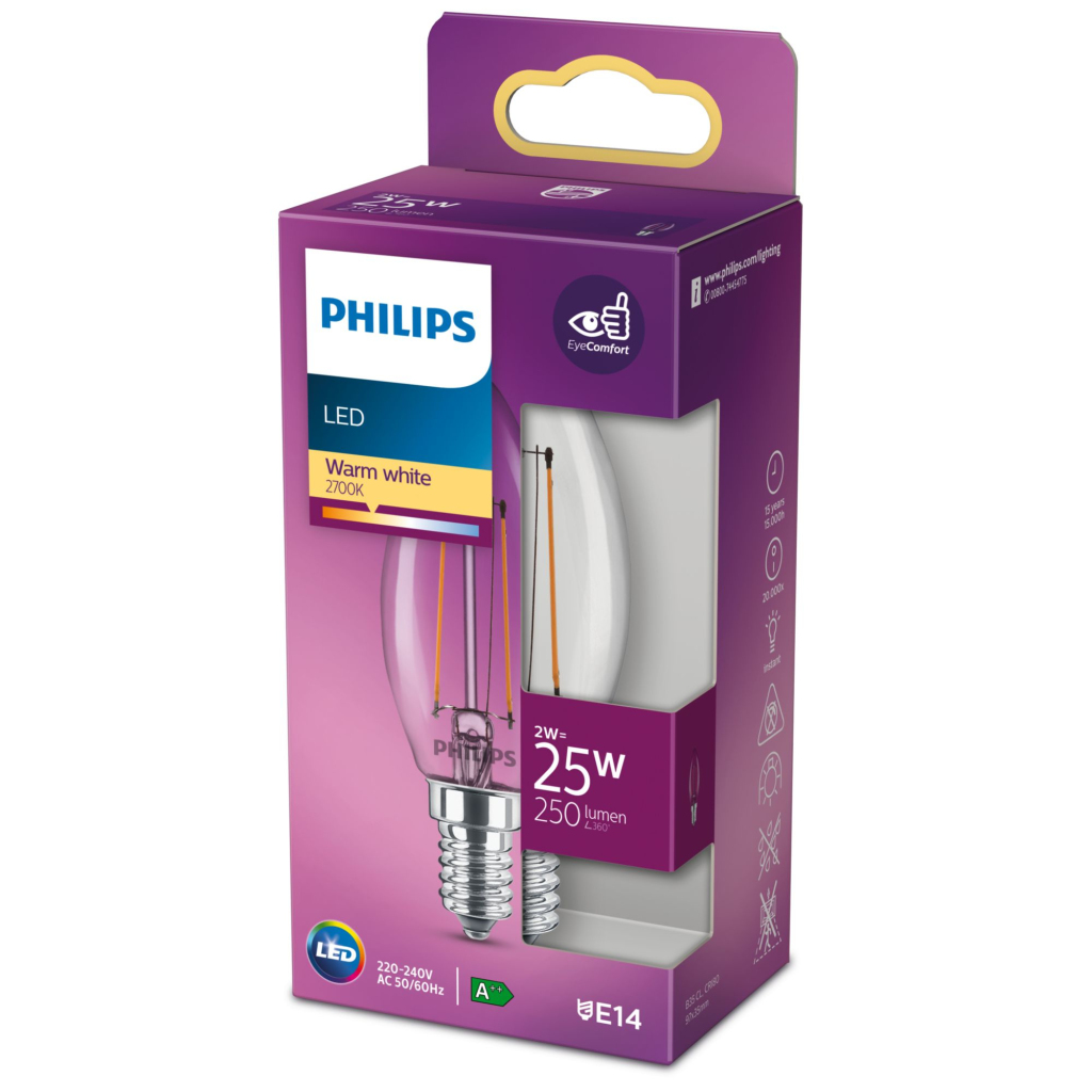 Philips LED Classic Kaarslamp 25W B35 E14 Warm Wit - Image 2