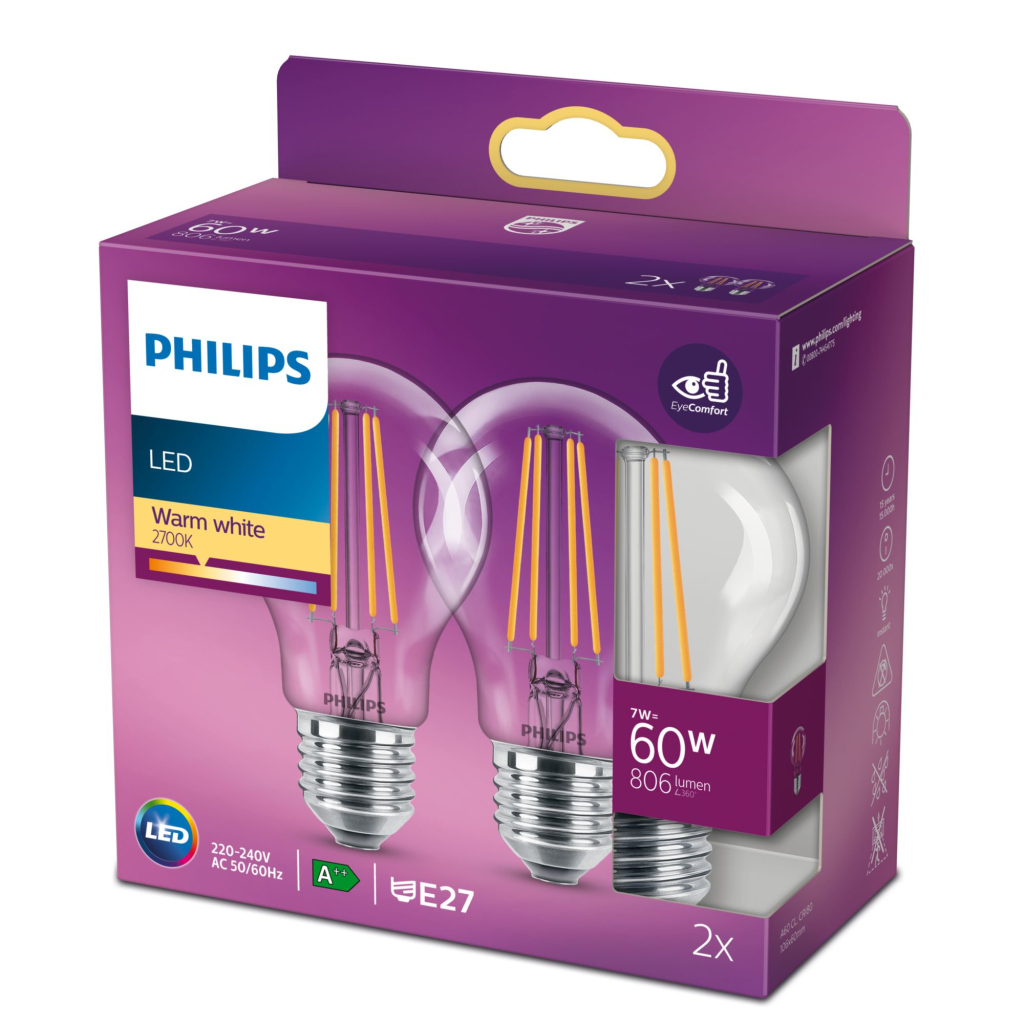Philips Led Cl A60 Cl Nd 60w E27 - Image 2