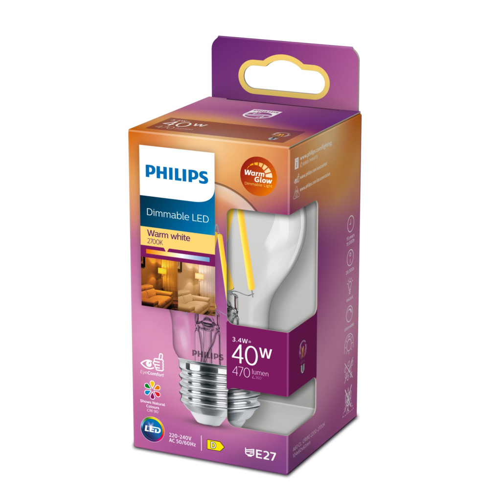 Philips Led Cl A60 Cl Wgd 40w E27 - Image 3