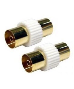 Philips SWV3259 PAL Vergulde Doorvoeraansluiting Female-Female 2stuks