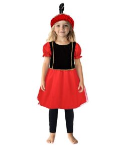 Pietenjurk 110-116 Zwart/Rood