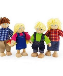 Pintoy Houten Boeren Familie Figuren 4 Stuks