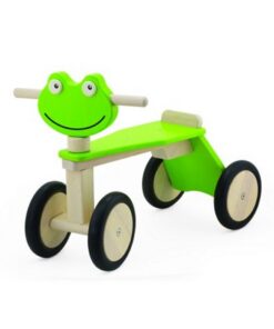 Pintoy Houten Loopfiets Kikker met 4 Wielen Groen