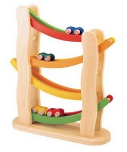 Pintoy Houten Regenboog Helling Autobaan + 4 Auto's