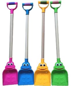 Plastic Schep Kikker met Houten Steel 76cm