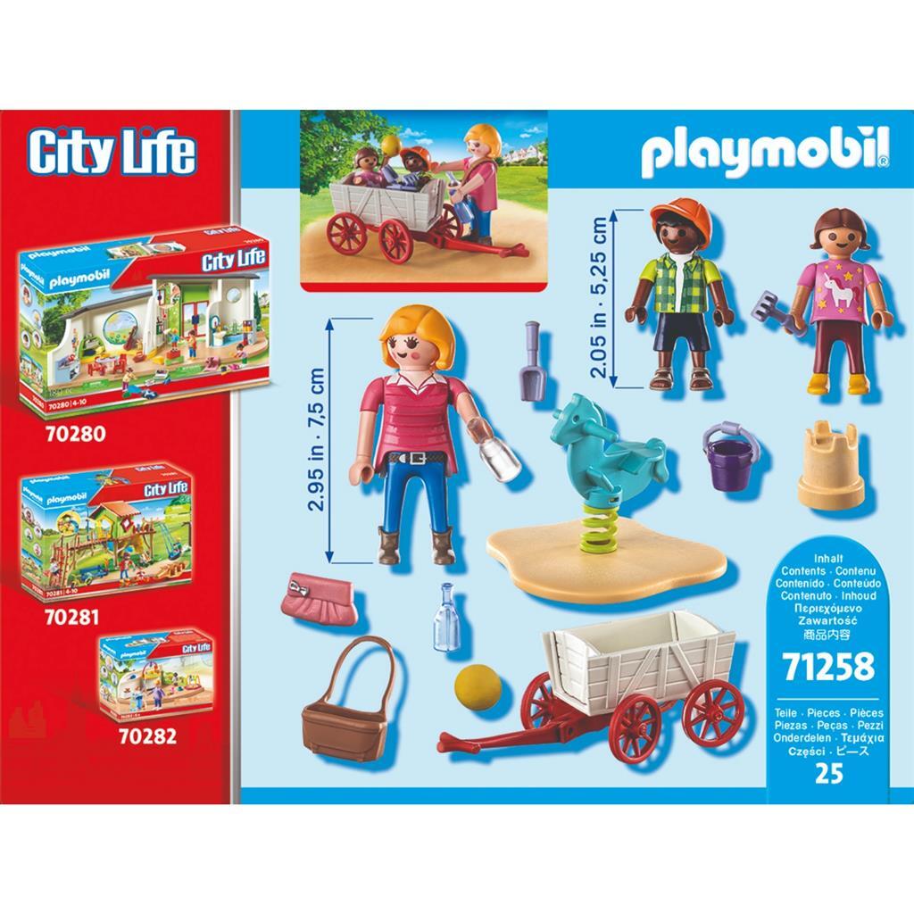 Playmobil 71258 Starter Pack City Life Kinderoppas Bolderwagen - Image 5