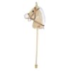Pluche Stokpaard 100 cm + Geluid Beige
