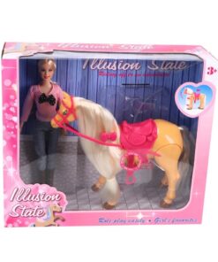 Pop met echt Lopend Paard Speelset