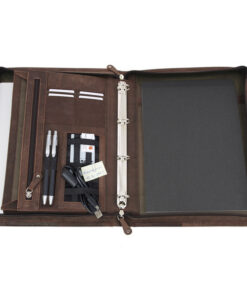 Alternative view of Pride and Soul JU-30125 Conferentiemap P&S A4 VIGGO Bruin Leer Met 4 Ringsmechaniek