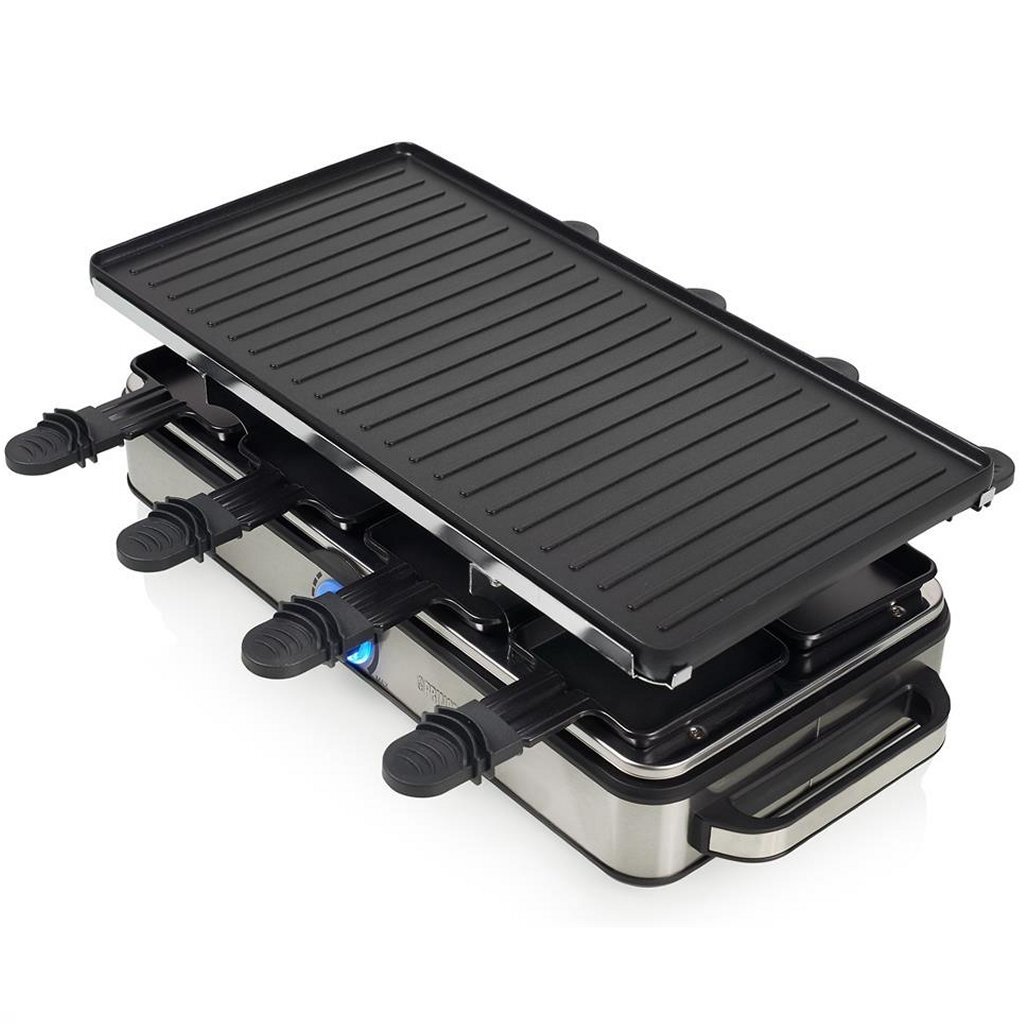 Princess 162645 Raclette 8 Grill Deluxe Zwart/RVS - Image 2