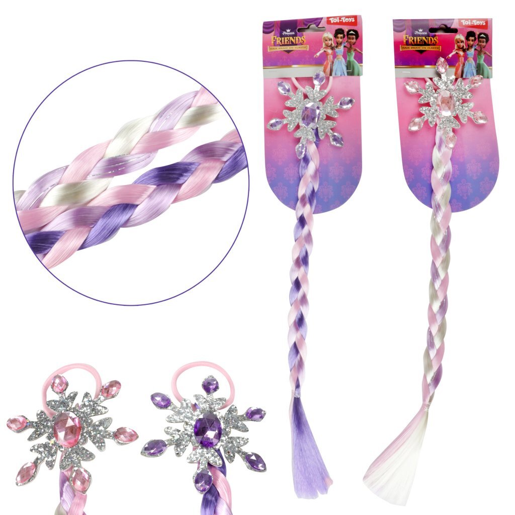 Princess Friends Haarvlecht aan Elastiek 40 cm Assorti - Image 4