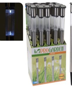 Pro Garden Solar LED Tuinlamp 3x70 cm RVS
