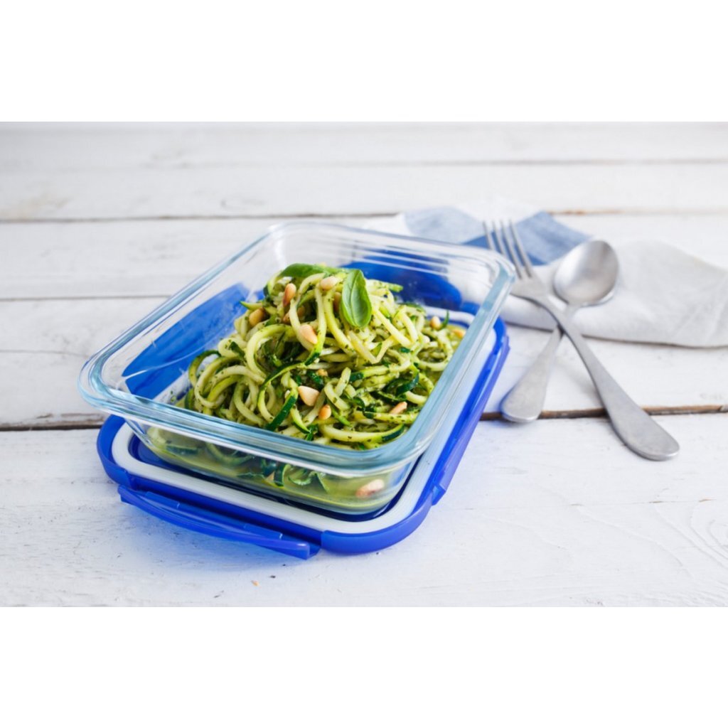 Pyrex Cook & Go Glazen Ovenschaal + Deksel 24x18x6 cm Transparant/Blauw - Image 3
