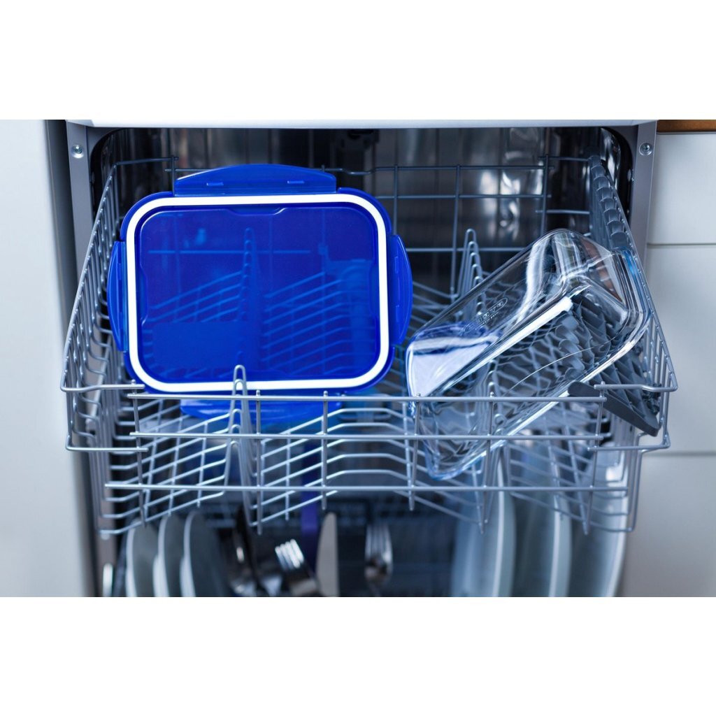 Pyrex Cook & Go Glazen Ovenschaal + Deksel 24x18x6 cm Transparant/Blauw - Image 5