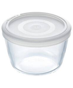 Pyrex Cook and Freeze Ronde Glazen Vershoudschaal met Deksel 0.6L