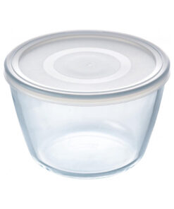 Pyrex Cook and Freeze Ronde Glazen Vershoudschaal met Deksel 1.6L