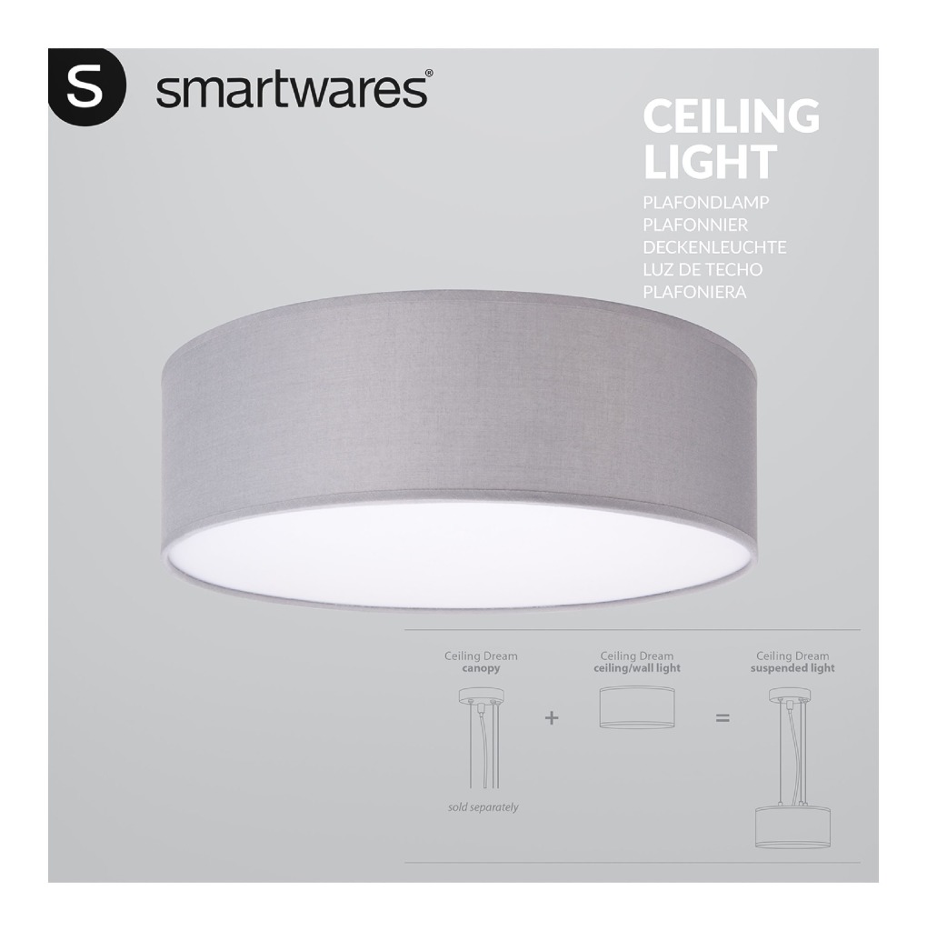 Ranex RA-1000465 Mia Led Plafond Lamp 30cm Grijs - Image 4