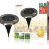 Ranex Ra-5000389 Ronde Led Solar Grondspot Geborsteld Rvs Glas