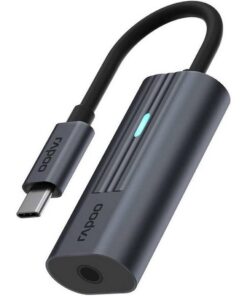 Rapoo UCA-1002 USB Type-C naar 3.5 mm Jack Zwart