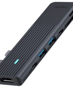 Rapoo USB-C 7in2 Multiport Adapter Zwart