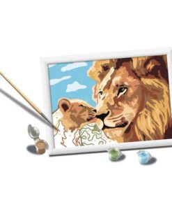 Alternative view of Ravensburger CreArt Schilderen op Nummer Leeuw met Baby