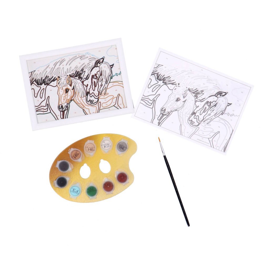 Ravensburger CreArt Schilderen op Nummer Merrie met Veulen - Image 3