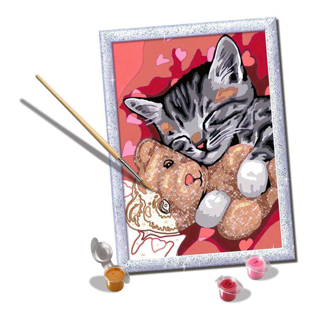 Ravensburger CreArt Schilderen op Nummer Vredige Poes - Image 2