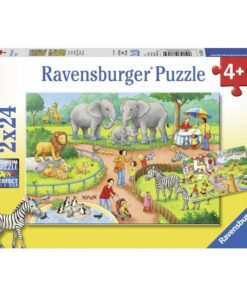 Ravensburger Puzzel Dag in de Dierentuin 2x24 Stukjes