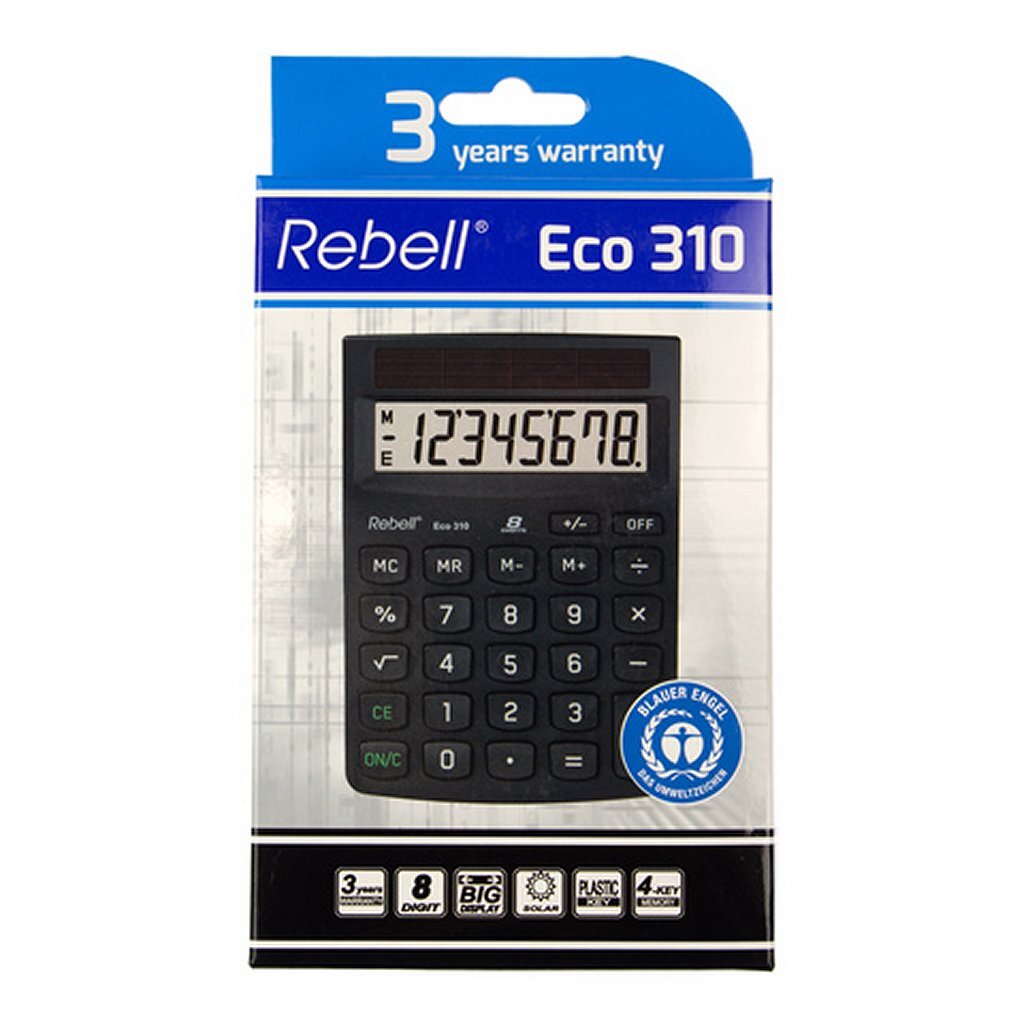 Rebell RE-ECO310-BX Calculator ECO 310 Zwart - Image 2