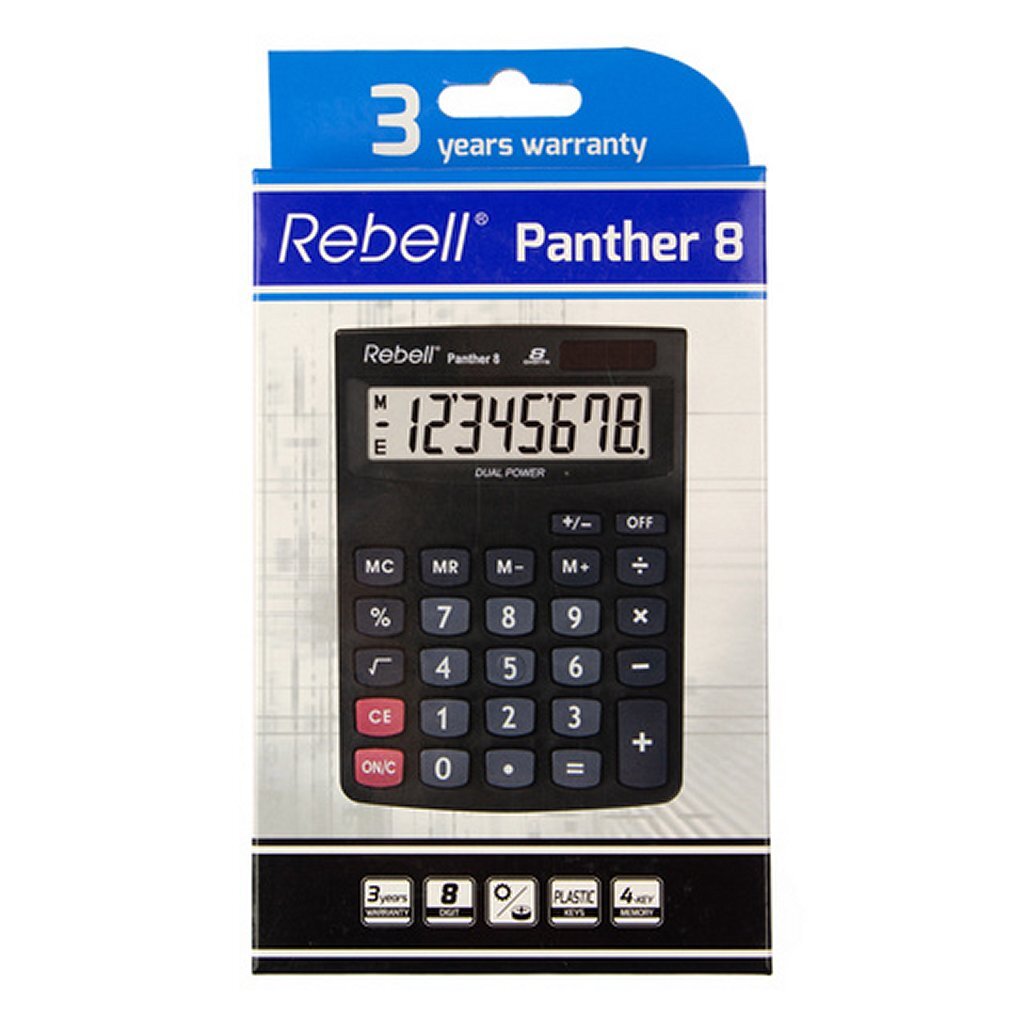 Rebell RE-PANTHER8BX Calculator Panther 8 Zwart - Image 2