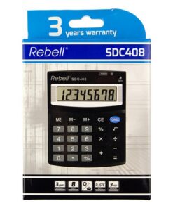 Alternative view of Rebell RE-SDC408-BX Calculator SDC408 Zwart