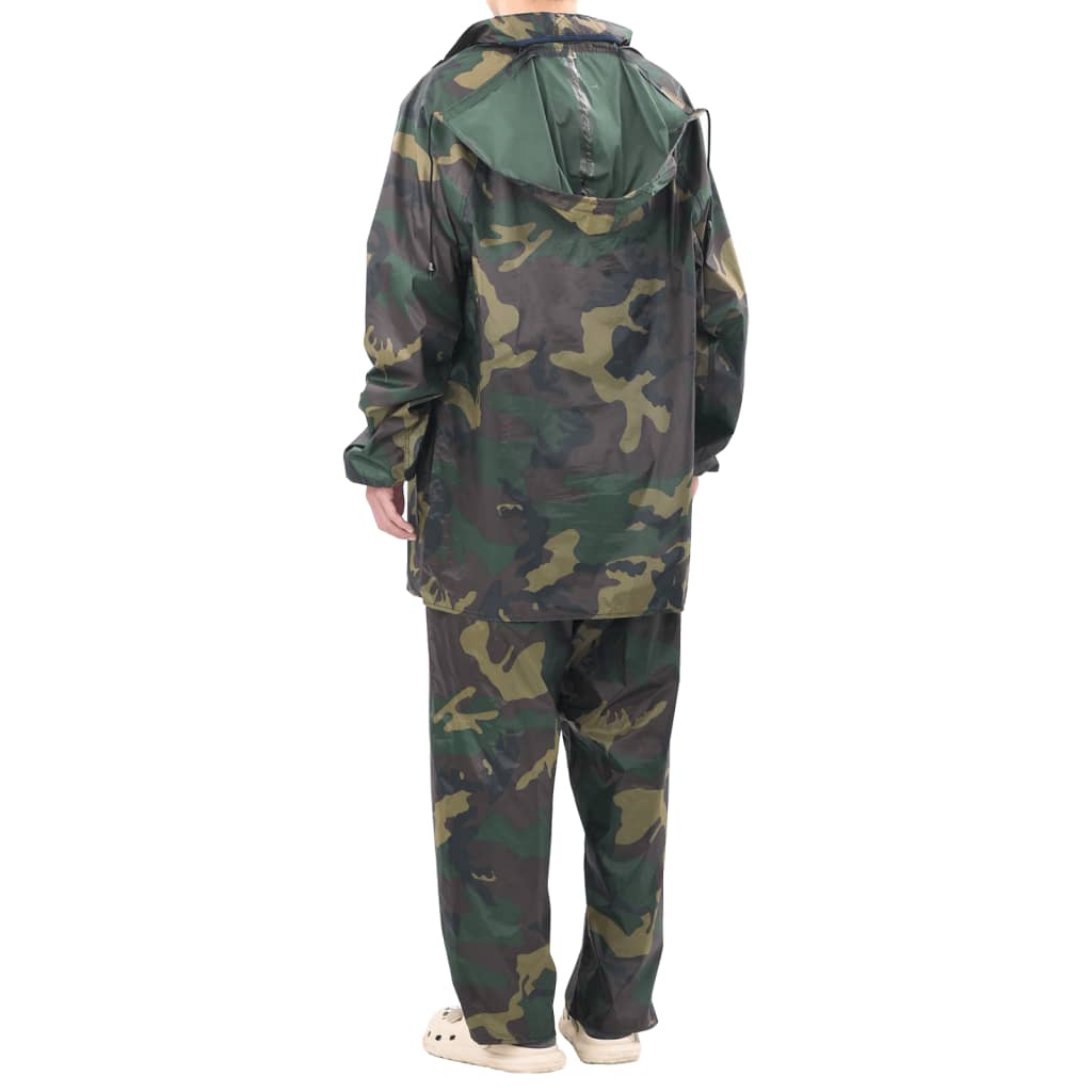 Regenpak 2-delig met capuchon (heren / camouflage / maat XL) - Image 6