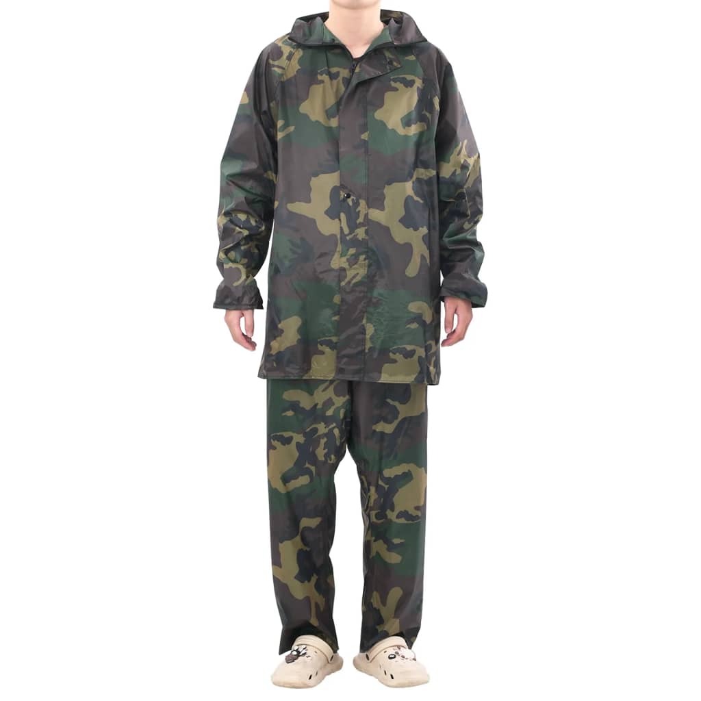 Regenpak 2-delig met capuchon (heren / camouflage / maat XXL) - Image 3