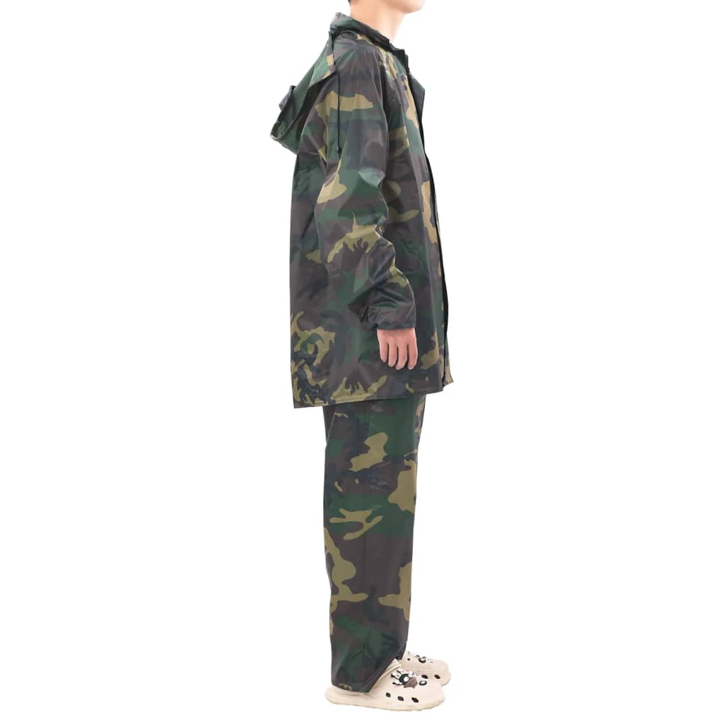 Regenpak 2-delig met capuchon (heren / camouflage / maat XXL) - Image 5