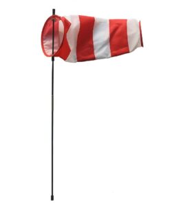 Rhombus Windsok 13x35 cm Rood/Wit