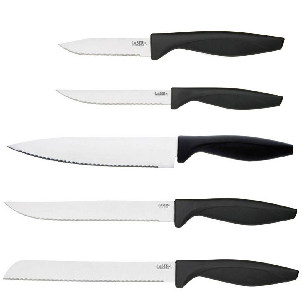 Richardson Sheffield Laser Cuisine Houten Messenblok 6-delig Zwart - Image 2