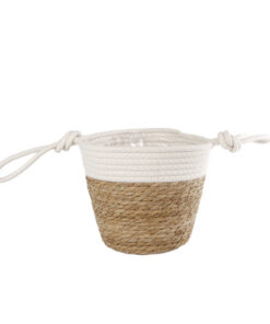 Rieten Plantenmand Blois 23x17x35 cm Naturel/Wit