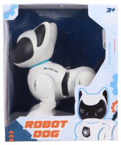 Robot Hond + Licht en Geluid Wit