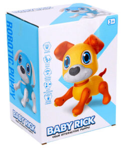 Robot Puppy Rick 20 cm + Licht en Geluid Geel/Oranje