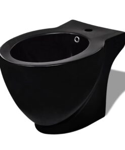 Ronde staande keramieken bidet (zwart)