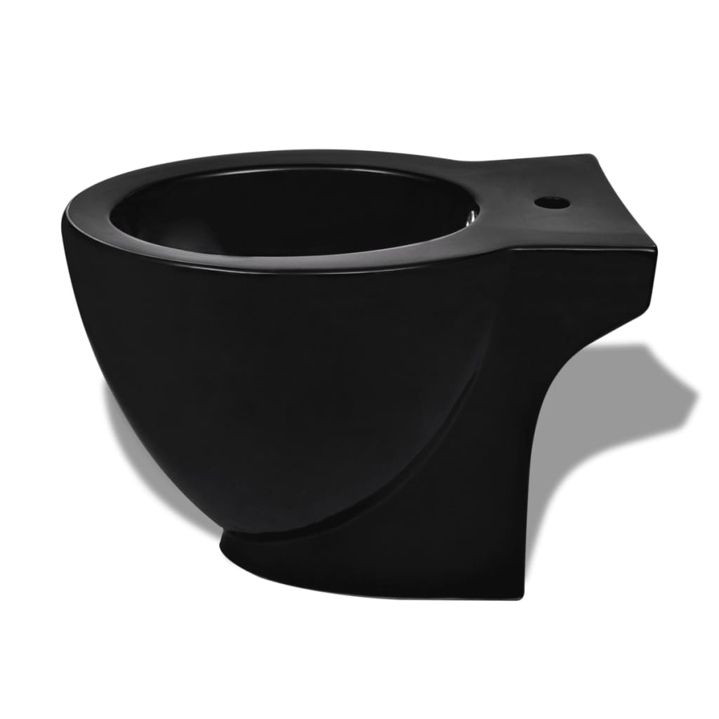 Ronde staande keramieken bidet (zwart) - Image 3
