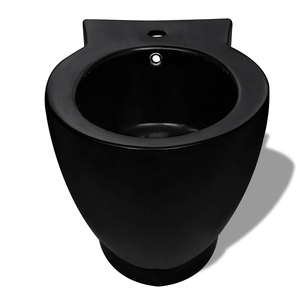 Ronde staande keramieken bidet (zwart) - Image 4